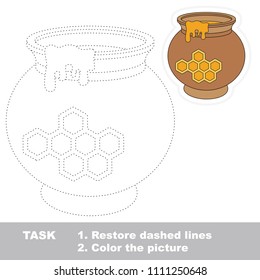 Honey Pot. Dot to dot educational game for kids.