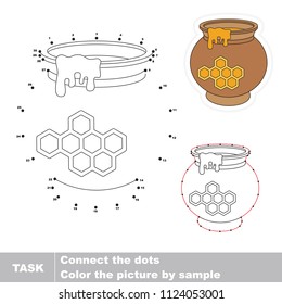 Honey Pot. Dot to dot educational game for kids.