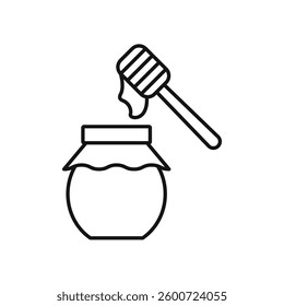 Honey pot icon isolated. simple vector icon on white background