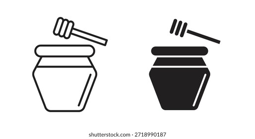 Icono del pote de la miel para el App móvil, diseños editables