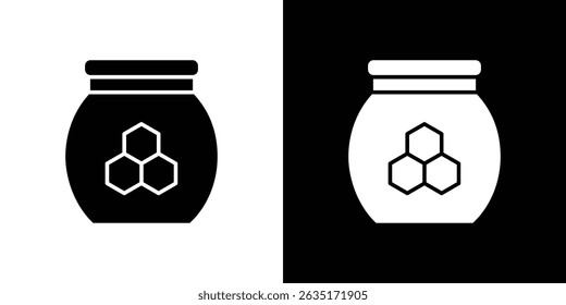Honey pot icon in solid flat trendy design style.