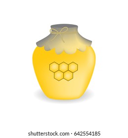 Honey Pot Icon Symbol Design. Vector illustration isolated on white background for apps and websites