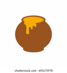 Honey pot icon vector