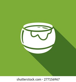 Honey pot icon. Vector illustration