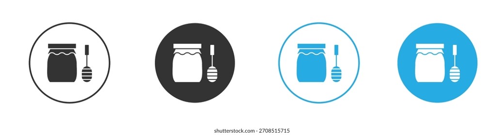 Icono del pote de la miel para el Web, móvil.Ilustración vectorial