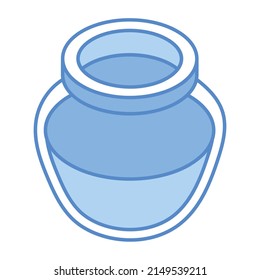 Pozo de miel, un ícono isométrico con facilidad editable 

