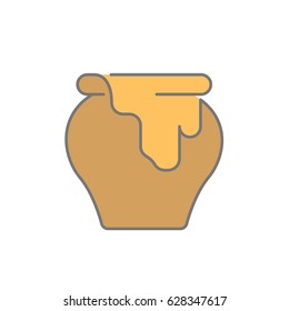 Honey pot. Vector illustration