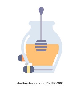 honey pot vector illustration in gradient design