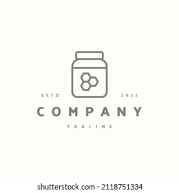 Honey premium icon sign symbol. Hipster vintage logo design vector illustration