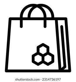 Honey product bag icon outline vector. Flower propolis. Nectar bee