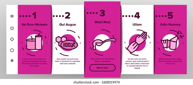 Honey Product Onboarding Mobile App Page Screen Vector. Bottle With Honey And Bee, Flower And Honeycomb, Hive And Beekeeper Illustrations