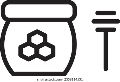 Honey Product Spoon Outline Icon