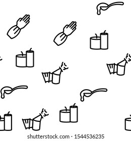 Honey Product Vector Seamless Pattern Thin Line Illustration