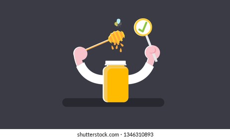 honey quality flat design