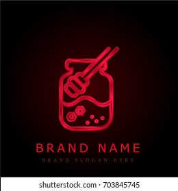 Honey red chromium metallic logo