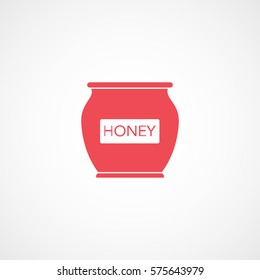 Honey Red Flat Icon On White Background