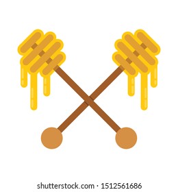 Honey scoop vector. Honey drop. honey stretch. logo design.