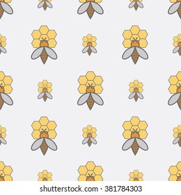 Honey seamless pattern