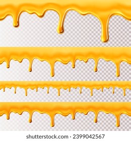 Honey seamless pattern on white background