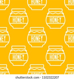 Honey. Seamless vector pattern. Doodle style