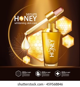 Honey Serum Background Concept Skin Care Cosmetic