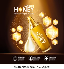 Honey Serum Background Concept Skin Care Cosmetic