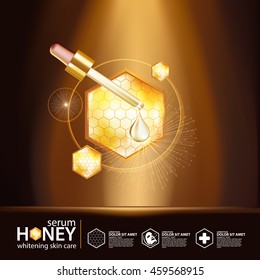 Honey Serum Background Concept Skin Care Cosmetic