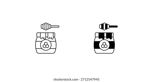 Honigsatz-Symbol mit weißem Hintergrund, Vektorgrafik