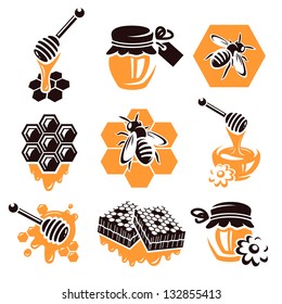 Honey set. Vector