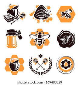 Honey set. Vector 