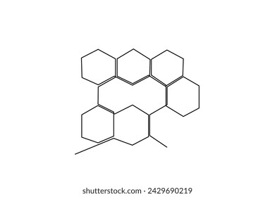 honey shape hexagon geometric one line art design