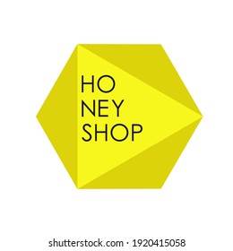 Honey shop logo icon sign Honeycomb symbol