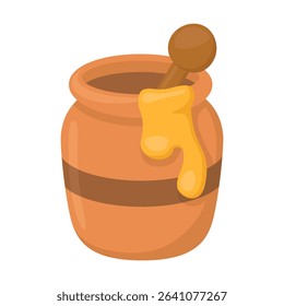 Honey Sign Emoji Icon Illustration. Food Vector Symbol Emoticon Design Clip Art Sign Comic Style.