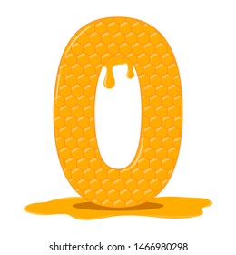 Honey is six. Vector honey figurines. Tasty honey figurines. Beekeeping, honey, bees.