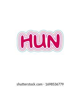 Honey slang, typographic vector design