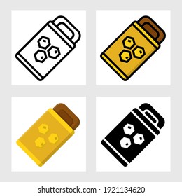honey soap icon vector design in filled, thin line, outline and flat style.