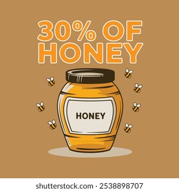 honey social media post ad banner design