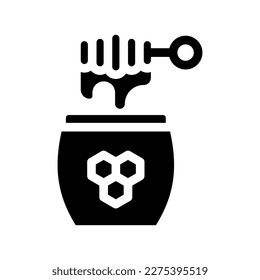 honey solid icon illustration vector graphic 