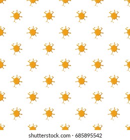 Honey spatter pattern seamless repeat in cartoon style vector illustration