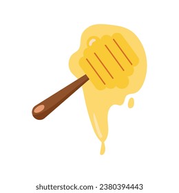 honey spoon design illustration vector