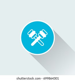 honey spoon icon with long shadow