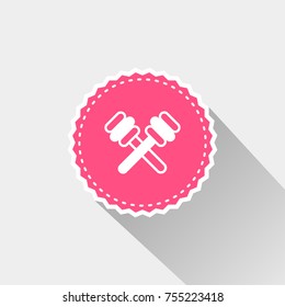 honey spoon icon with long shadow