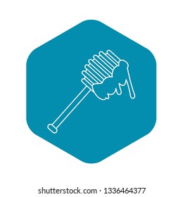 Honey spoon icon. Outline illustration of honey spoon vector icon for web