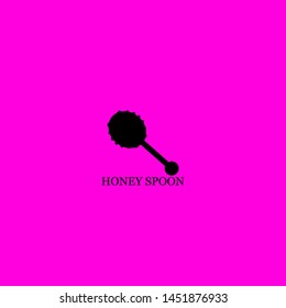 honey spoon icon sign signifier vector