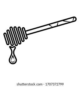 Honey spoon icon vector illustration