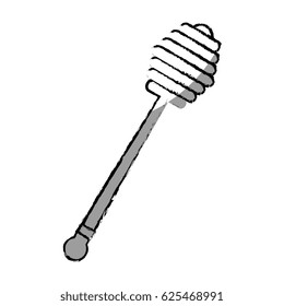 Honey spoon isolated icon