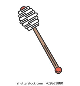 honey spoon isolated icon