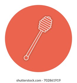 honey spoon isolated icon