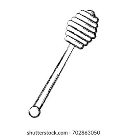 honey spoon isolated icon
