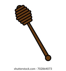 honey spoon isolated icon